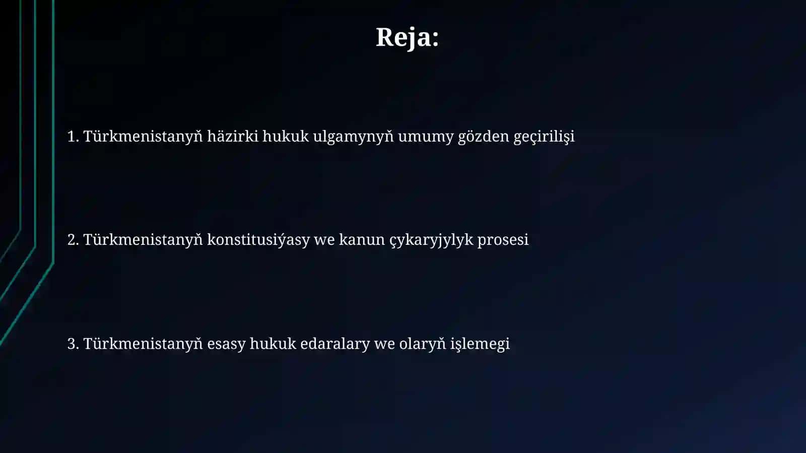 Turkmaniston huquq tizimi 2