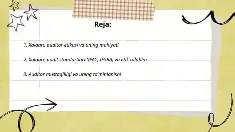 Xalqaro auditor etikasi 2