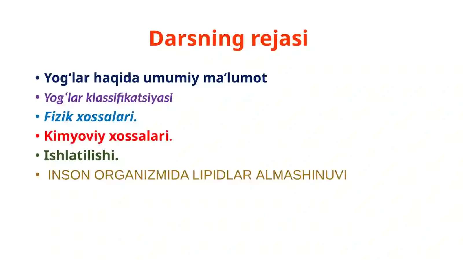 Yog'lar 2