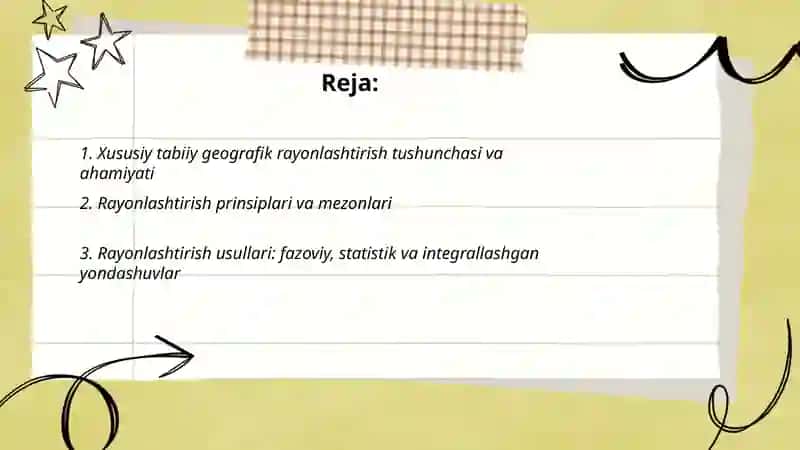 Xususiy tabbiy geografik rayonlashtrish 2