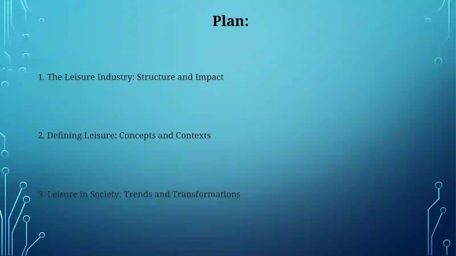 The Leisure Industry: Structure and Impact 2