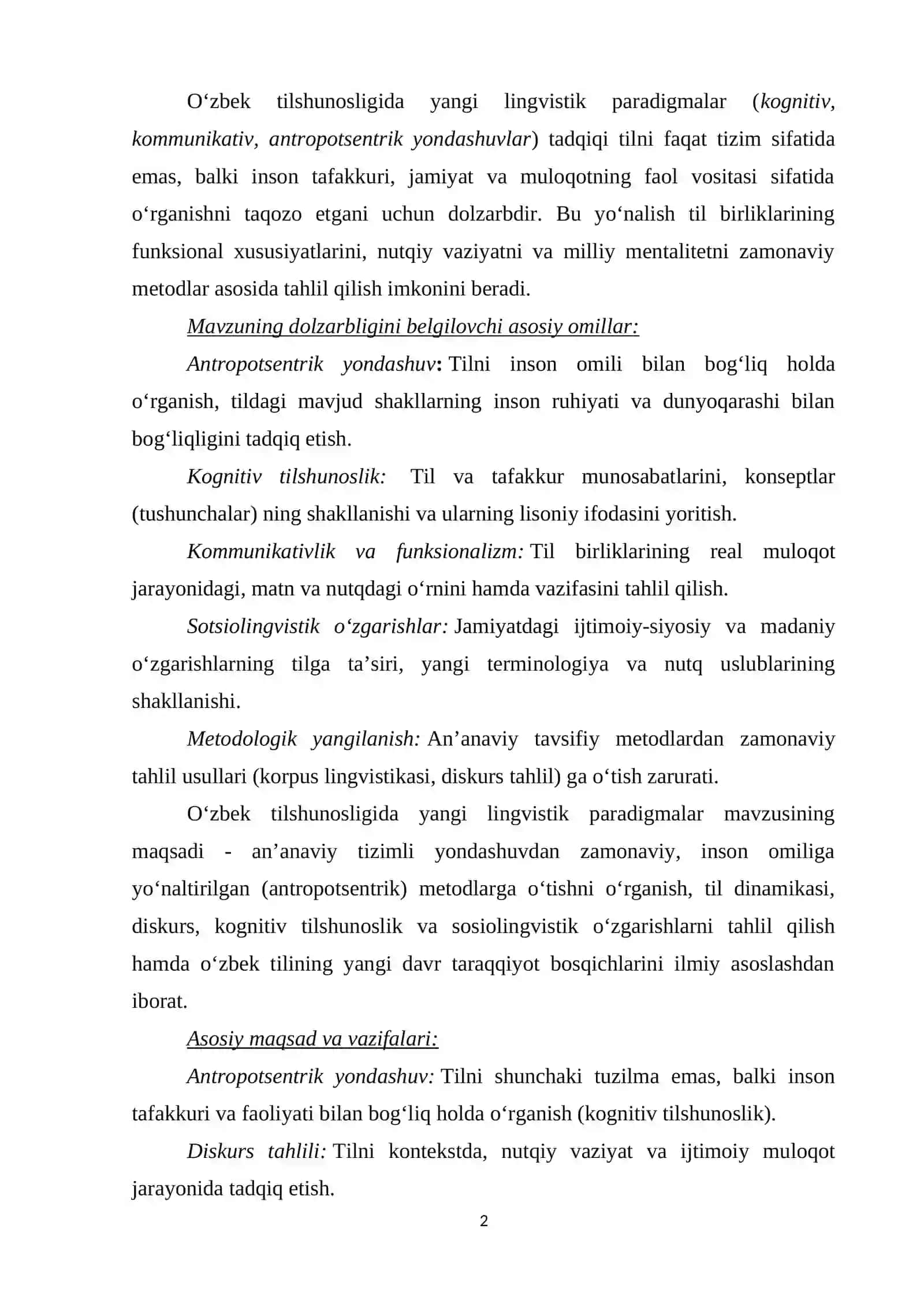 O'zbek tilshunosligida yangi lingvistik paradigmalar tahlili 2