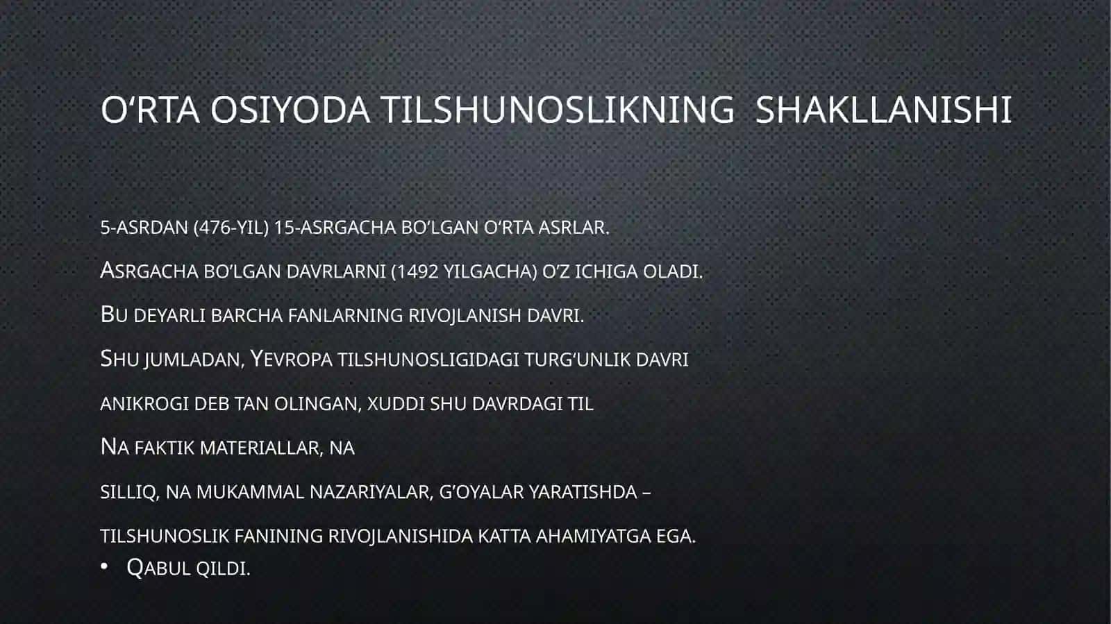 Oʻrtaasrlarda tilshunoslik 2