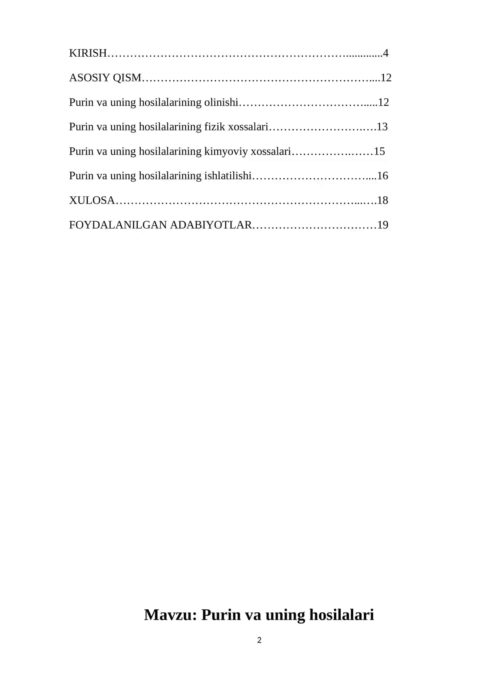 Purin va uning hosilalari 2