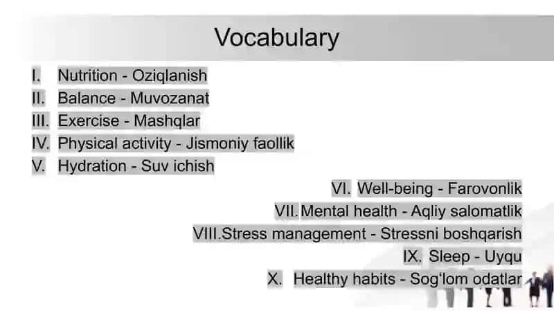 Healthy way of life 2