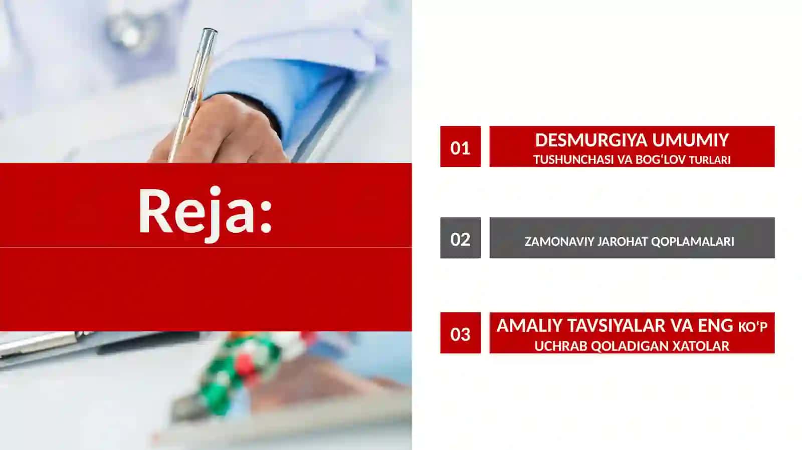 desmurgiya bog'lov turlari 2