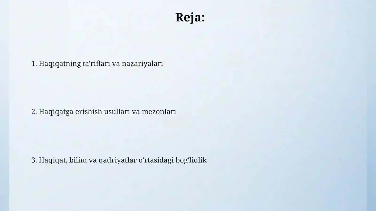Bilishfalsafasi.Haqiqatmuammosi 2