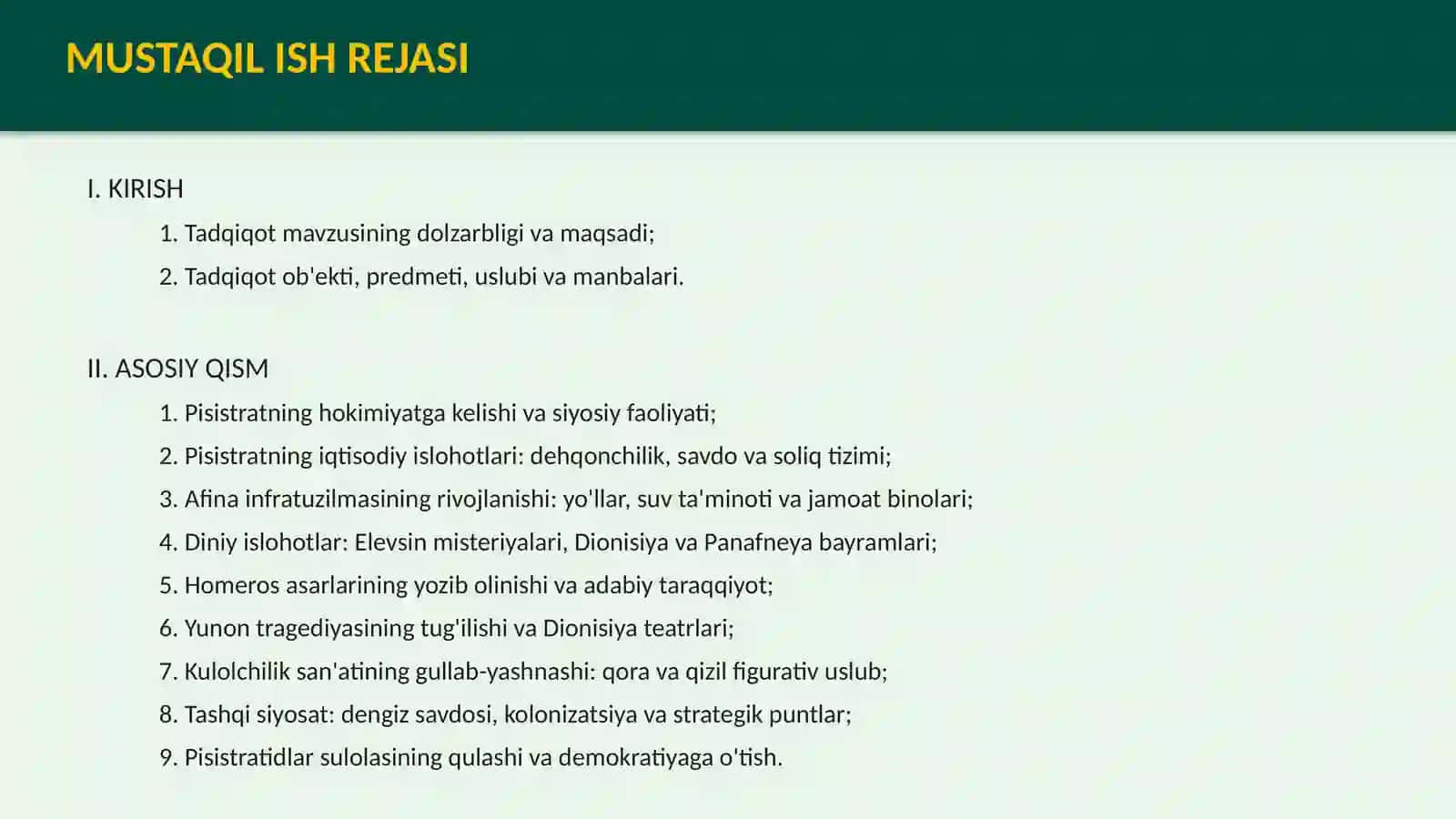 Pisistrat tiraniyasining ahamiyati 2