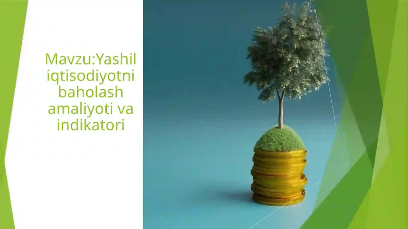 Yashil iqtisodiyotni baholash amaliyoti va indikatori 2