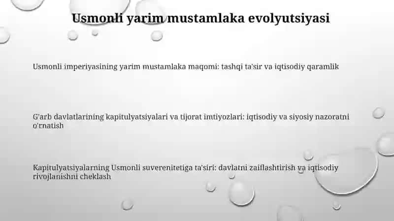 Xix Asr Oxiri —Xx Asr Boshlarida Usmonli Davlatining Yarimmustamlakaligi 2