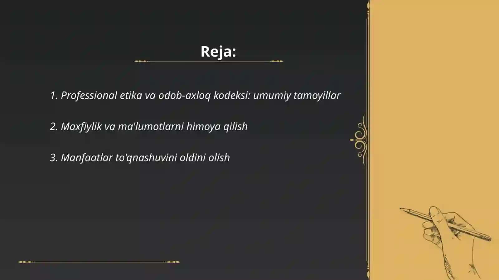 Professional etika va odob axloq kodeksi 2