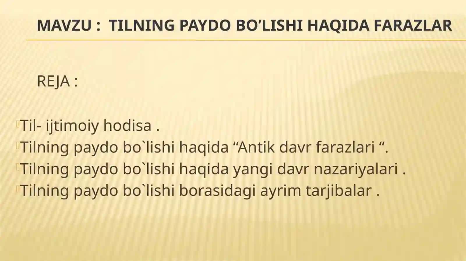 Tilshunoslik fanidan mustaqil ish 2