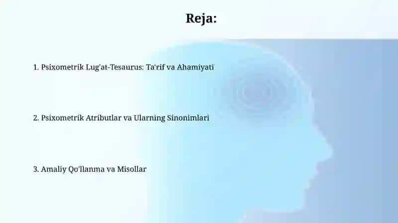 Psixodiagnostik tushunchalar lugʻat-tezaurusu 2
