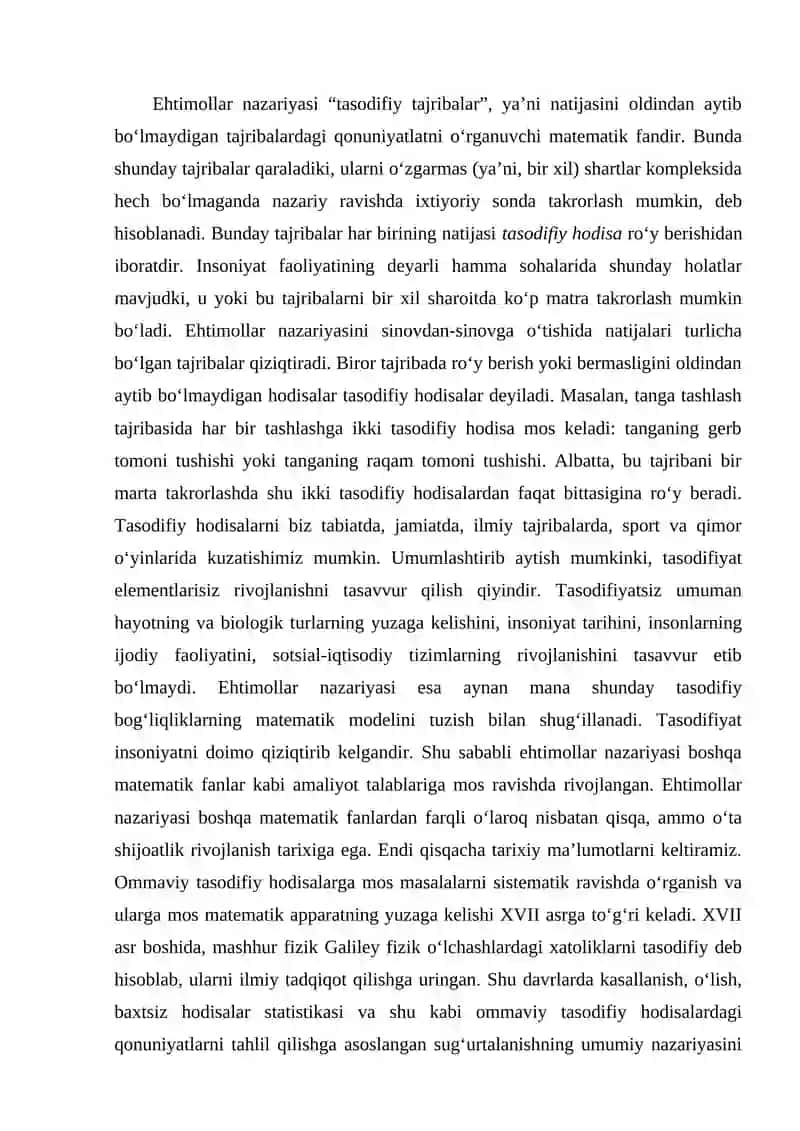 Ehtimollar nazariyasi 2