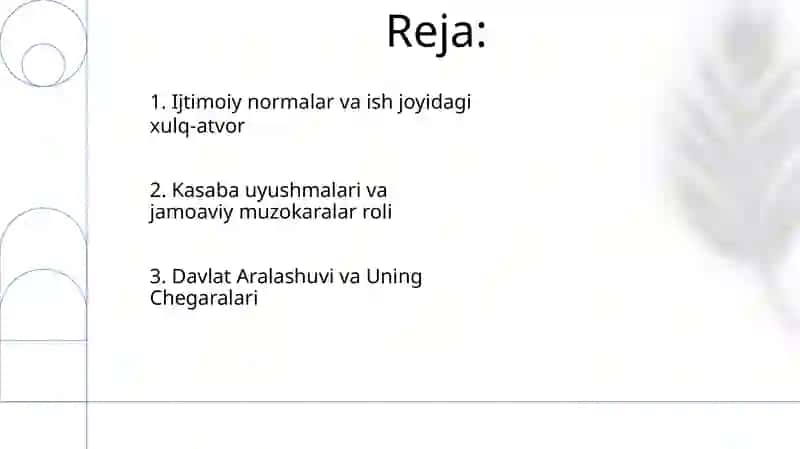 Mehnat hulq-atvorini ijtimoiy tartibga solish 2
