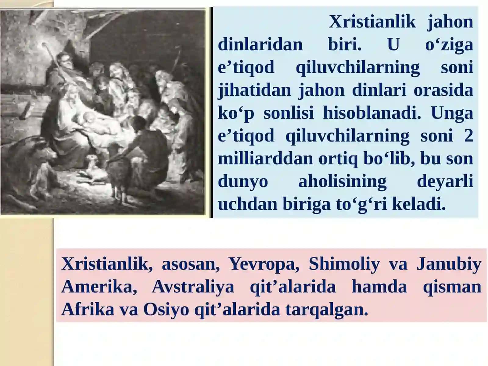 Xristianlikning paydo bo‘lishi, aqidalari va taʼlimoti 2