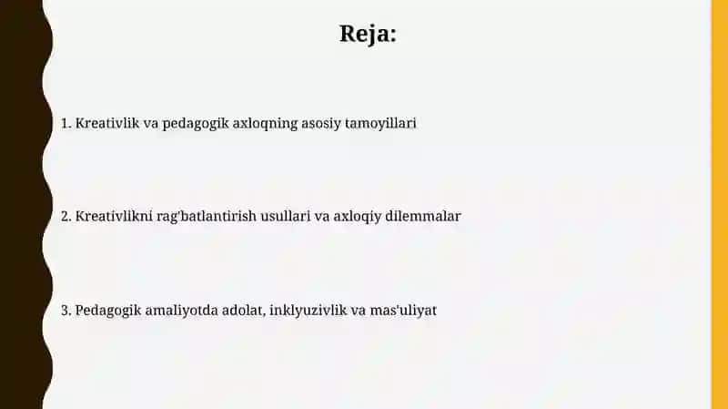 Kreativlik va pedagogik etika 2