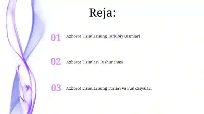 Axborot Tizimlarning Tushunchasi 2
