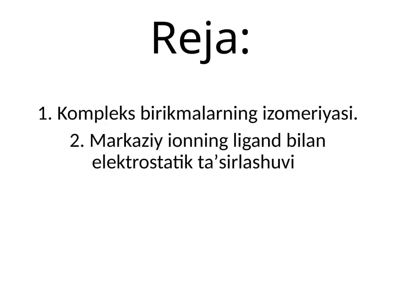 Kompleks birikmalar izomeriyasi 2