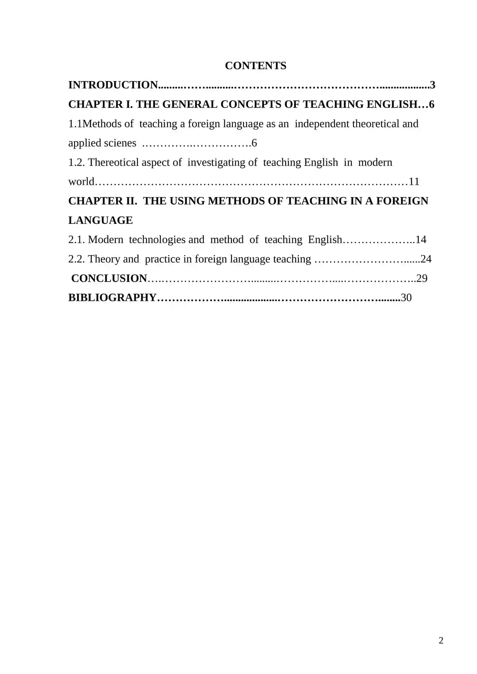 Course Paper on Teaching a Foreign Language 2
