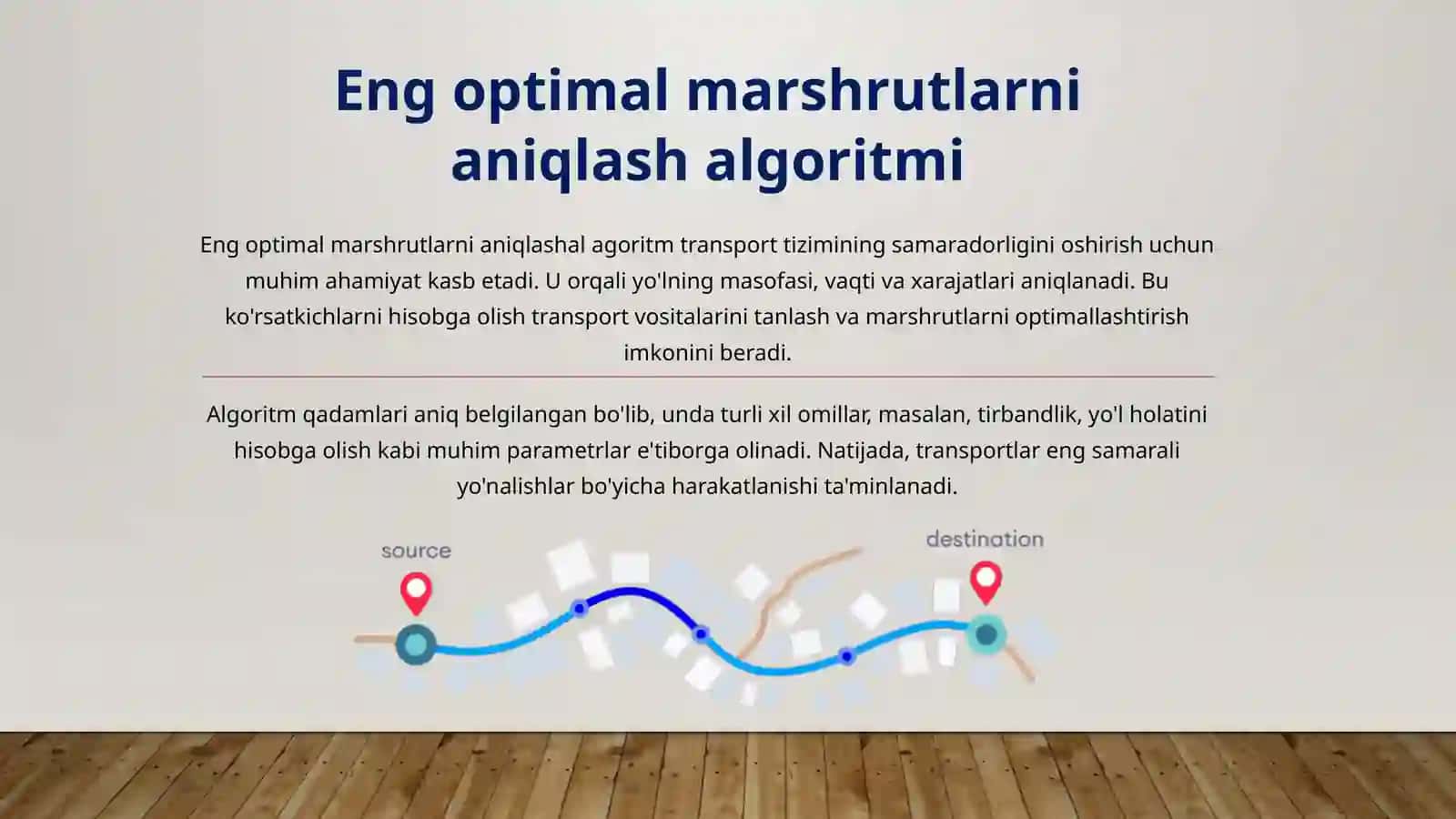 Eng optimal marshrutlarni aniqlash algoritmi 2
