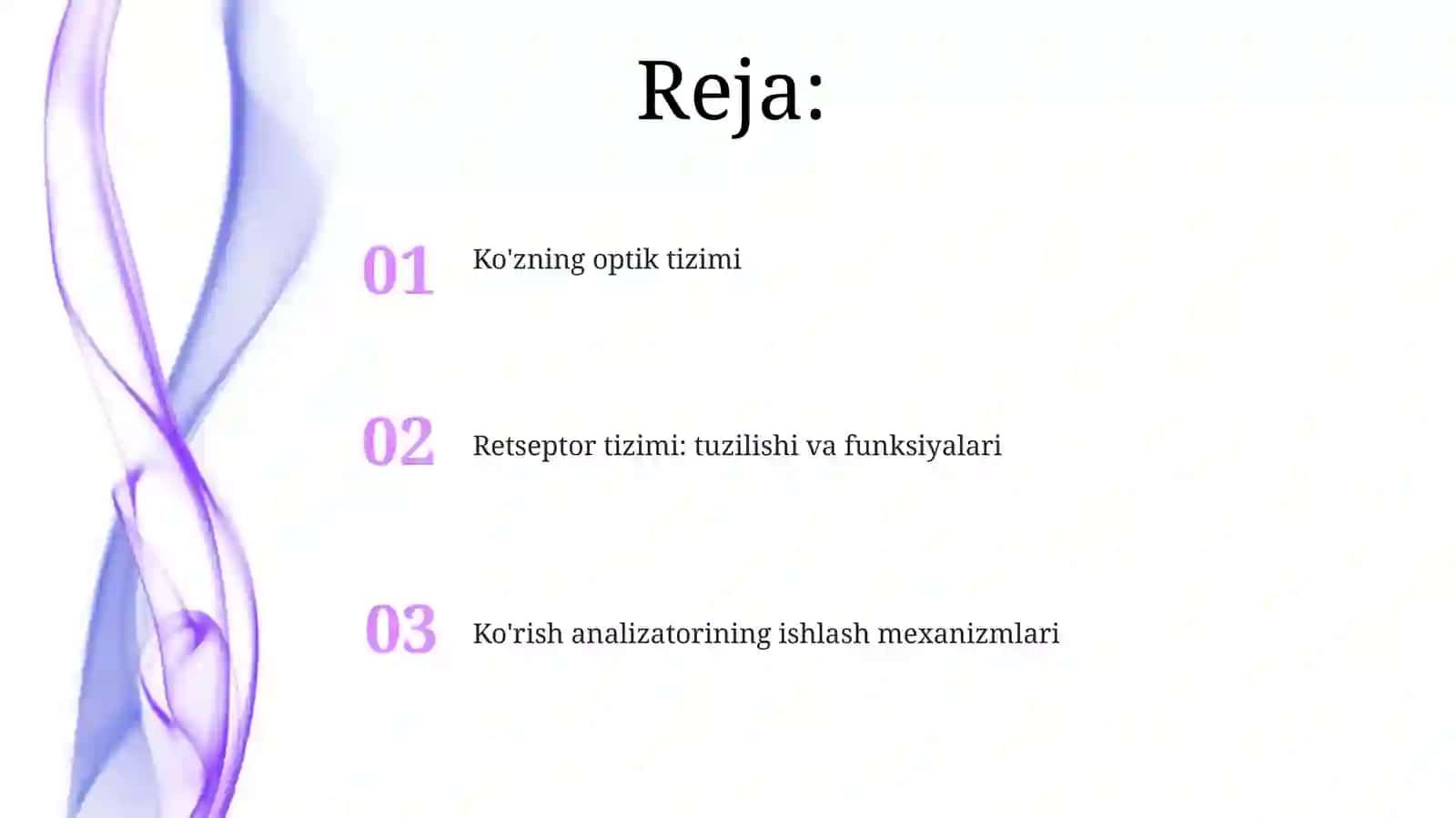 Koʻruv analizatorlari. Koʻzning optik va retseptor tizimi 2