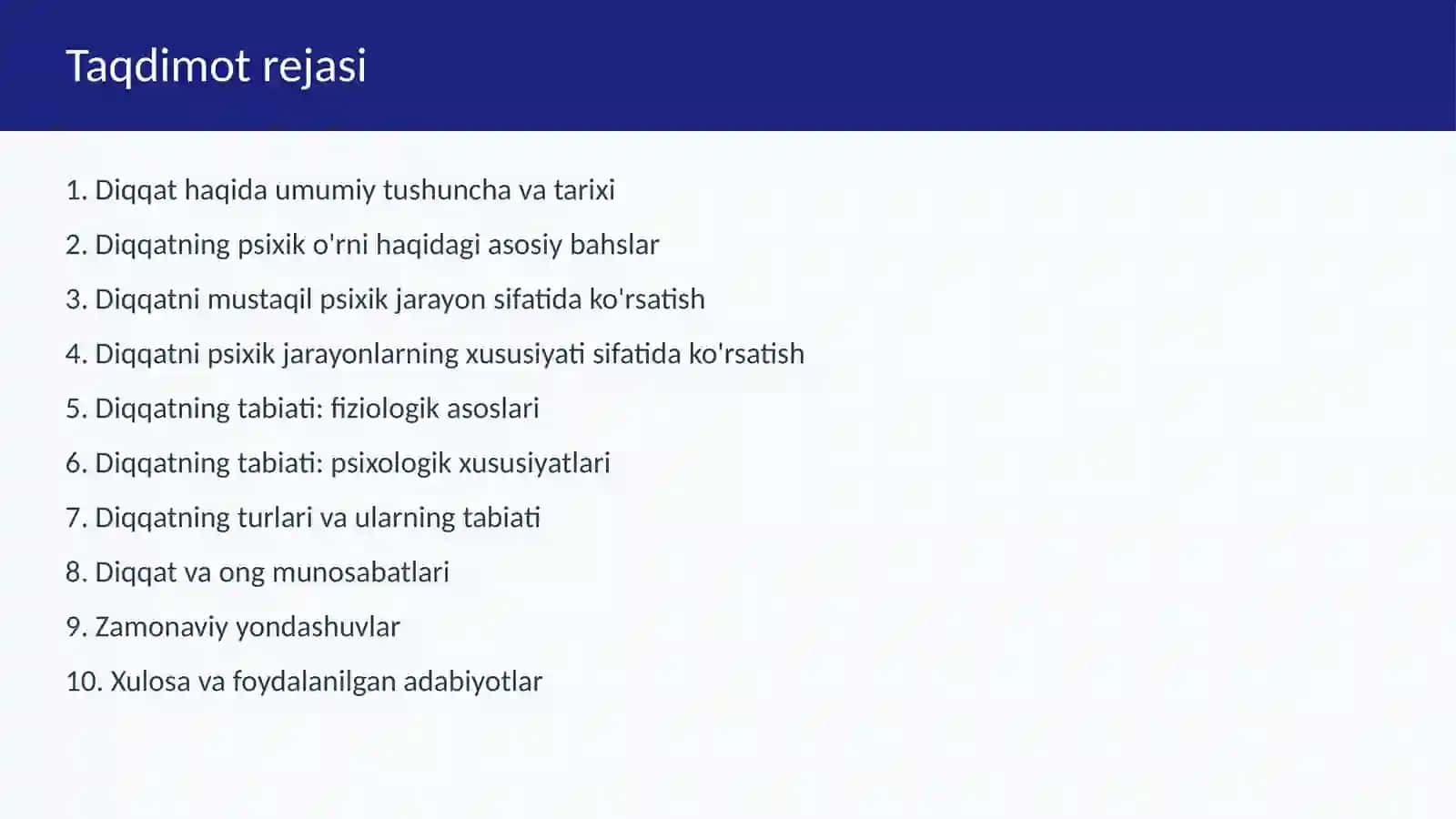 Diqqatning psixik o'rni haqidagi bahslar va uning tabiati 2