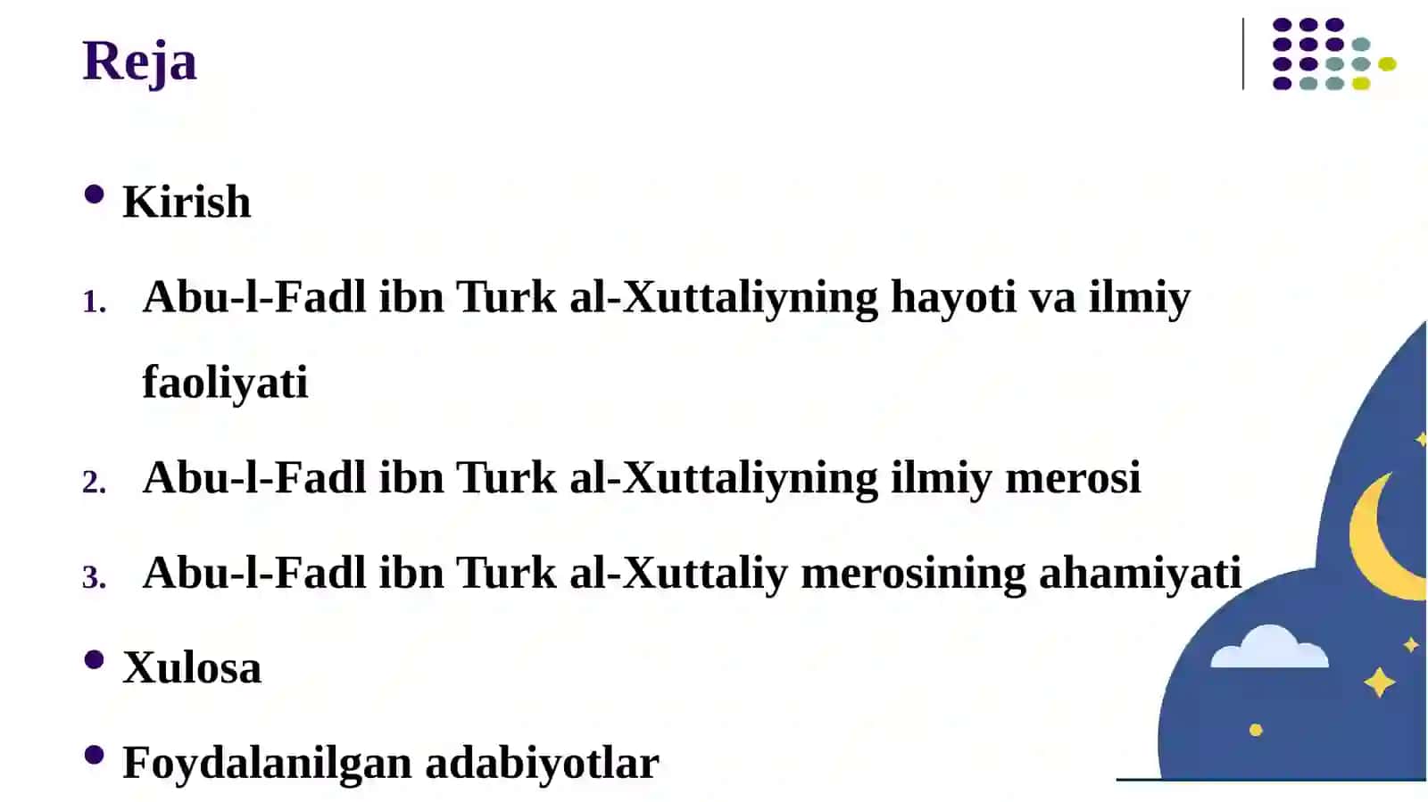 Abu-l-Fadlibn Turk al-Xuttaliy(VIII-IXasrlar) 2