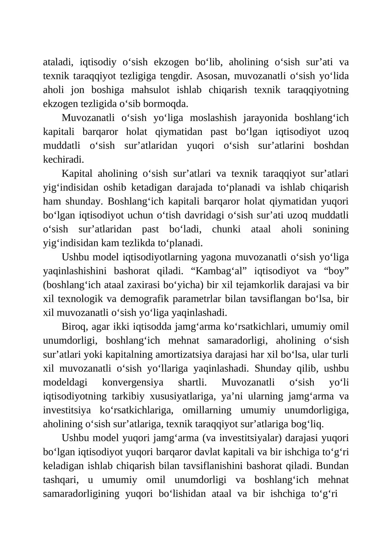 Robert Solowning o‘sish modeli 2
