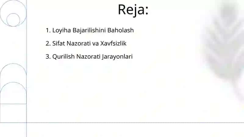 Qurilishni nazorat qilish 2
