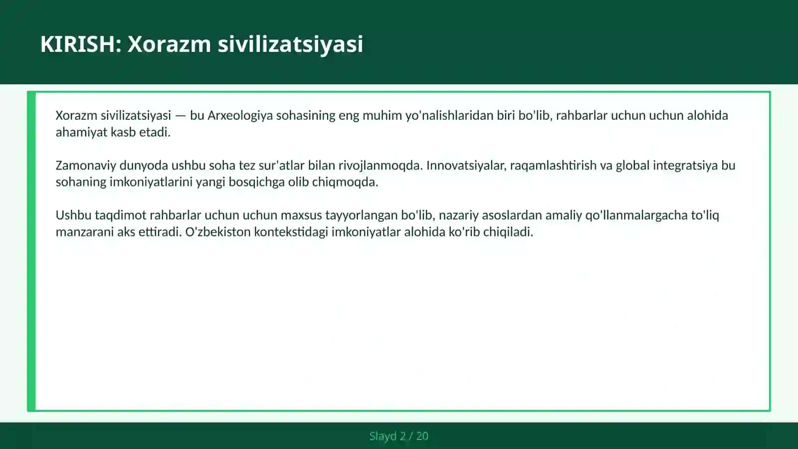 Xorazm sivilizatsiyasi 2