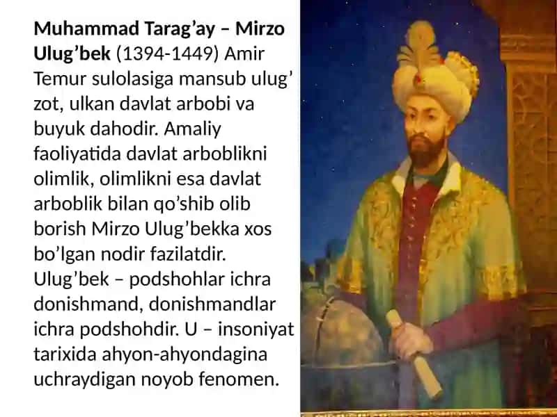 Mirzo Ulug‘bekning pedagogik qarashlari 2