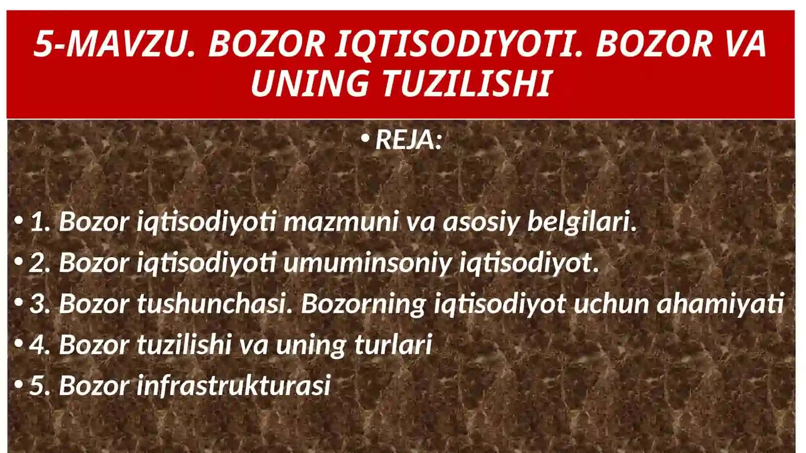 Bozor iqtisodiyoti 2