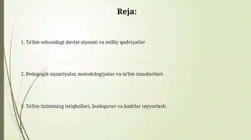 Ta'lim sohasidagi davlat siyosati 2