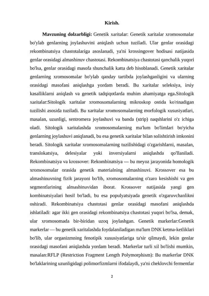 xromasomalarning genetik va sitologik xaritalari 2