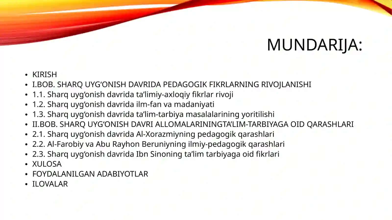 Sharq uyg‘onish davri pedagogik fikrlari 2