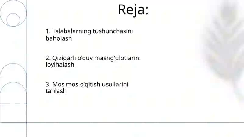 Mutaxassislik fanlarini o'qitish metodikasi 2