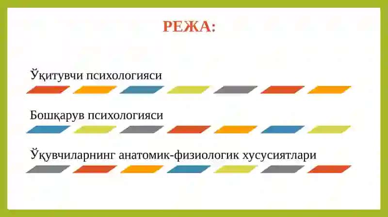 Ўқитувчи психологияси, Бошқарув психологияси 2