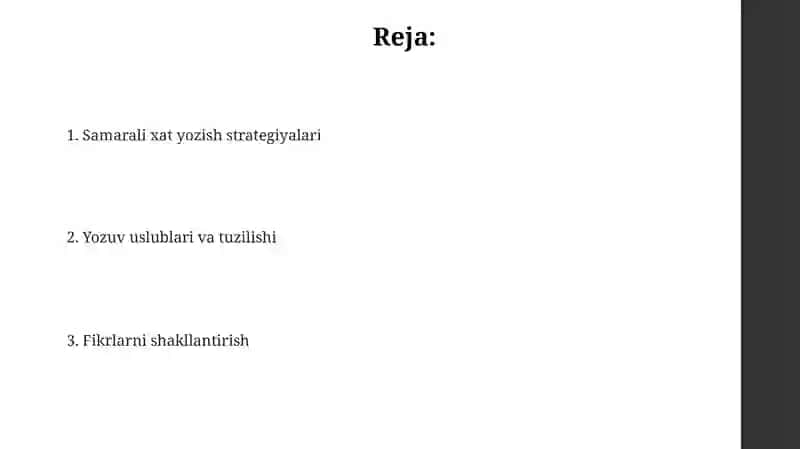Samarali xat yozish strategiyalari 2