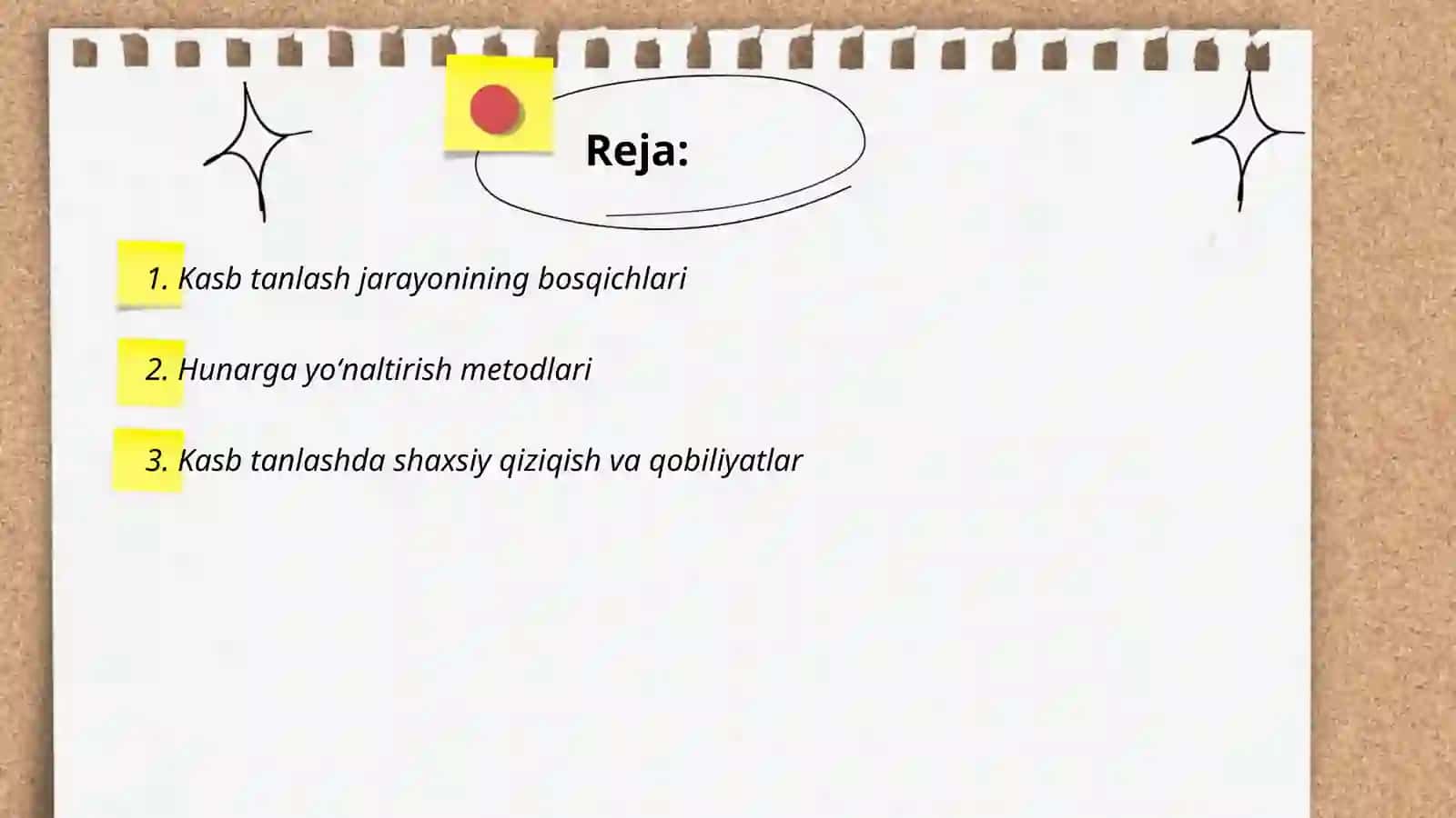 Kasb-hunarga yoʻnaltirish ishining asosiy yoʻnalishlari va bosqichlari 2