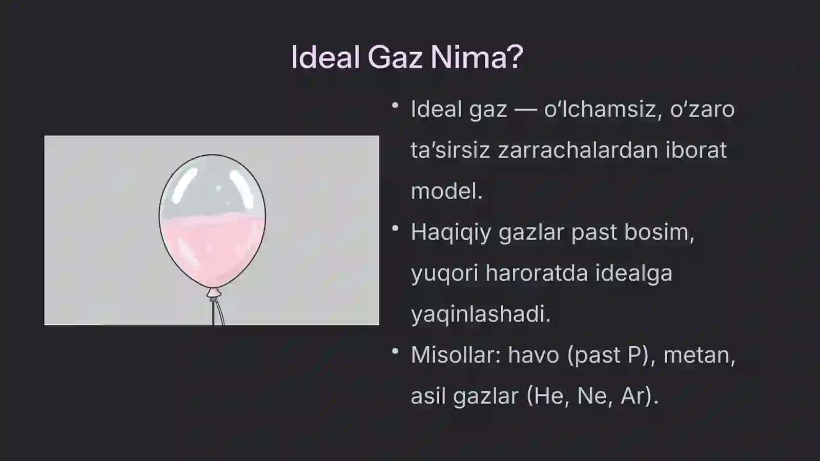 Ideal Gaz Holati Tenglamasi: Tabiat Qonunlarini Tushunish 2