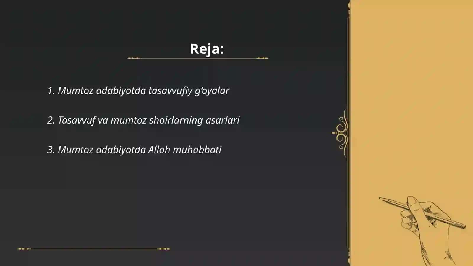 Mumtoz adabiyotda diniy-tasavvufiy asarlar o‘rni 2