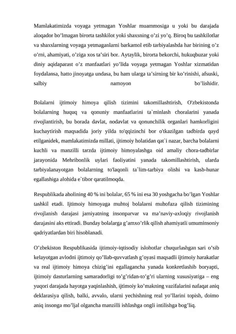 YOshlar uchun ijtimoiy xizmatlar 2