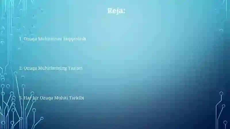 Ozuqa Muhitlarning Turlari va ularning Tarkibi 2