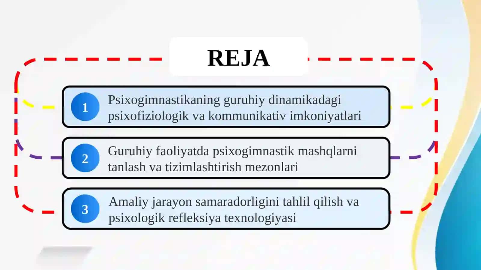 Psixologik faoliyatda psixogimnastika guruhiy usul sifatida 2