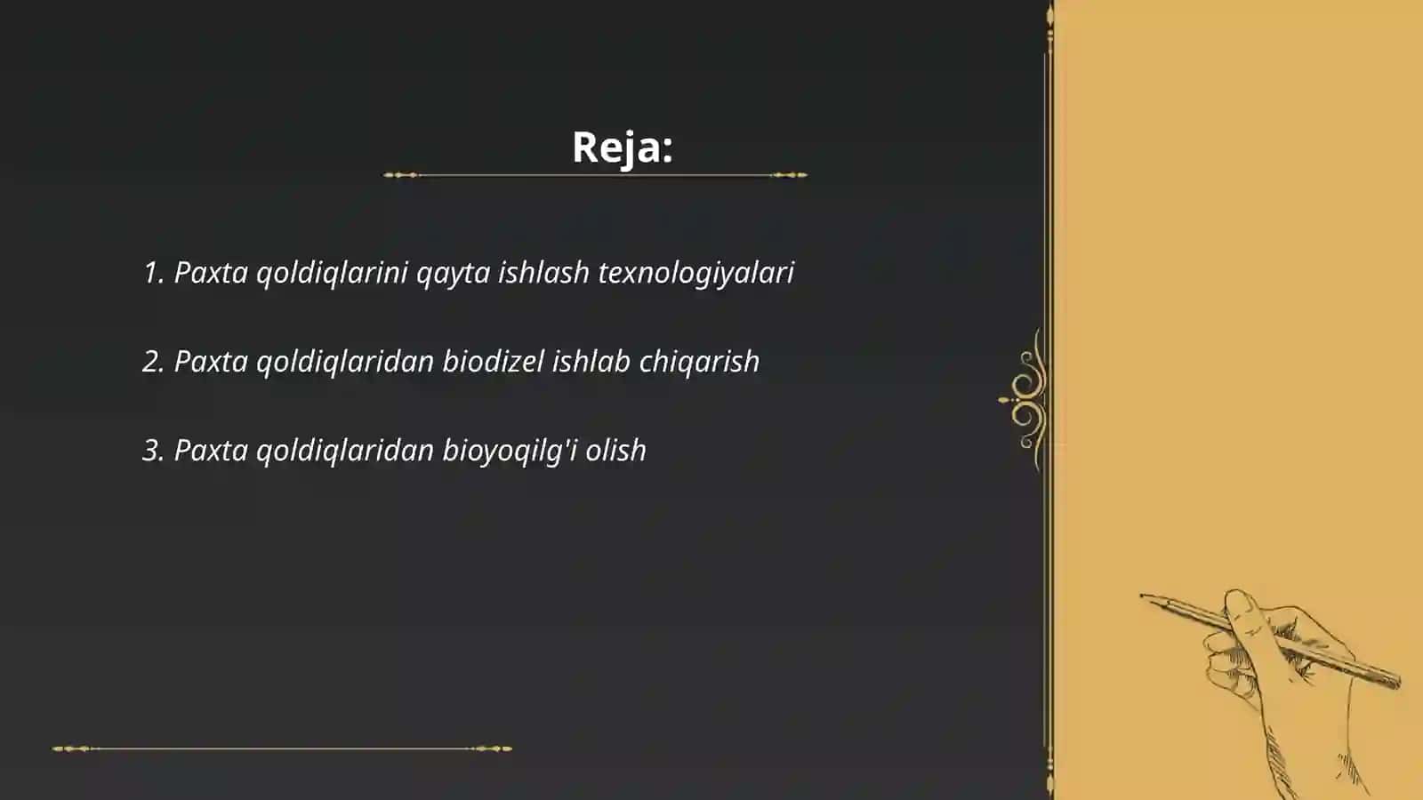 Paxta qoldiqlarini qayta ishlash 2