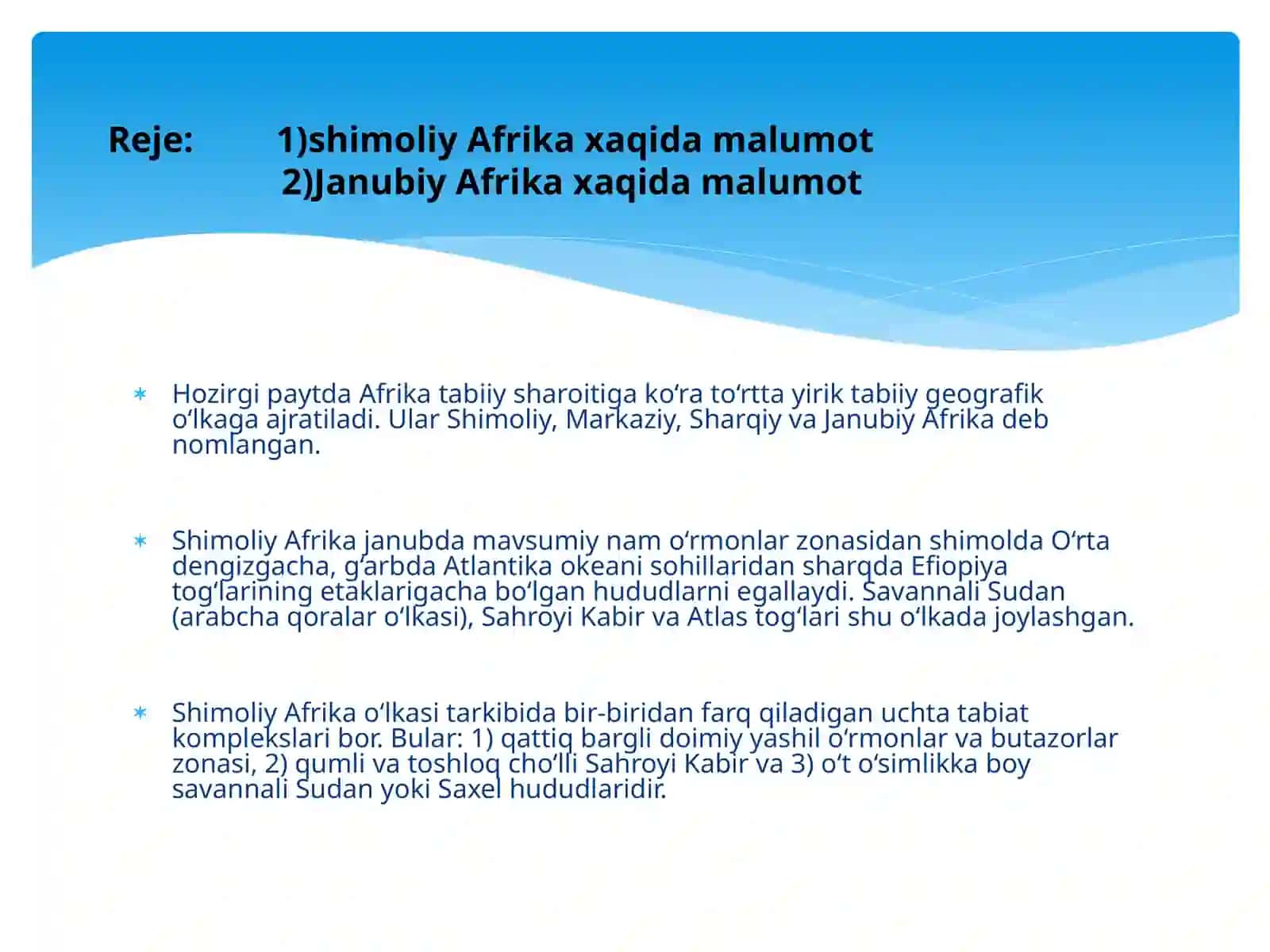 Afrikaning tabiiy geografik xulqalari 2