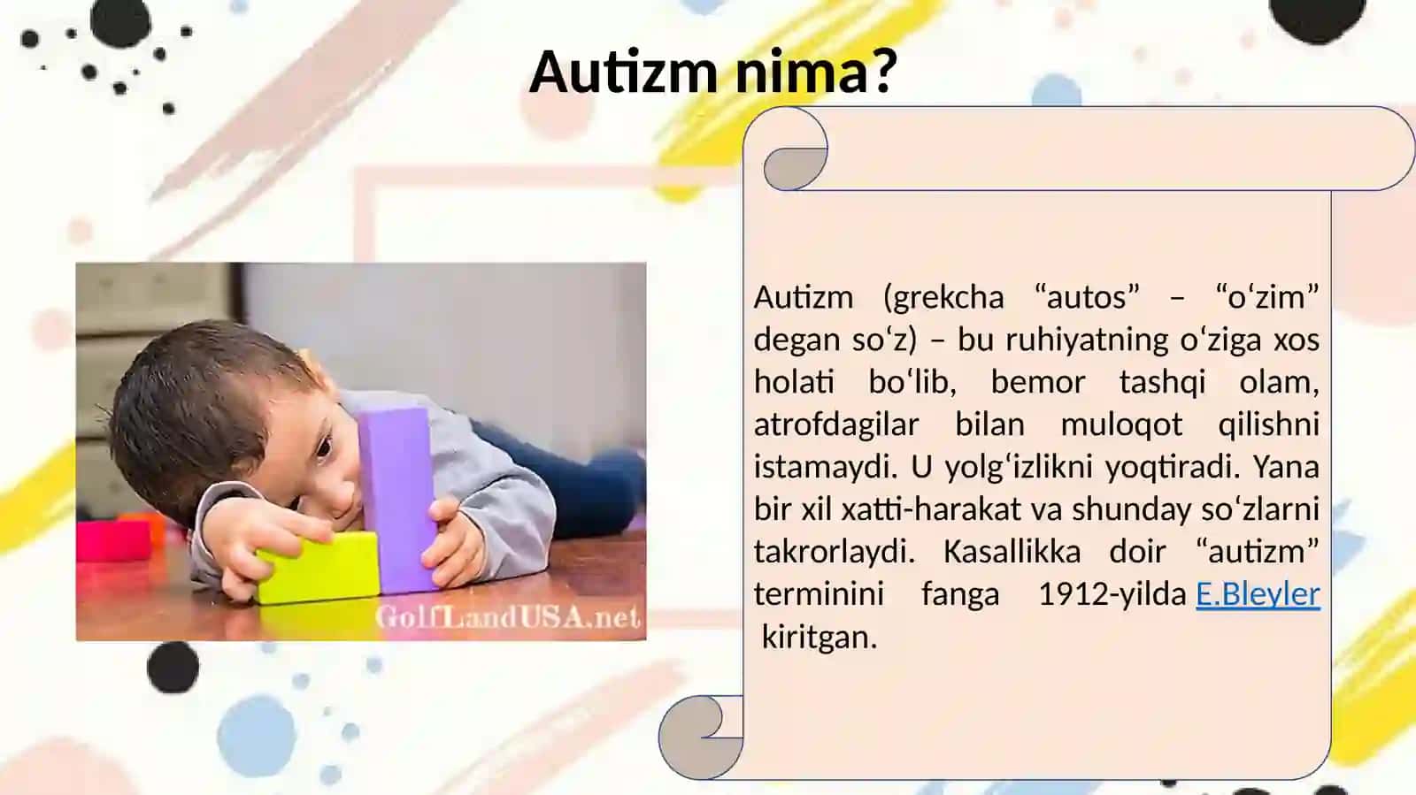 Autizm sindromiga egabo’lgan bolalar 2