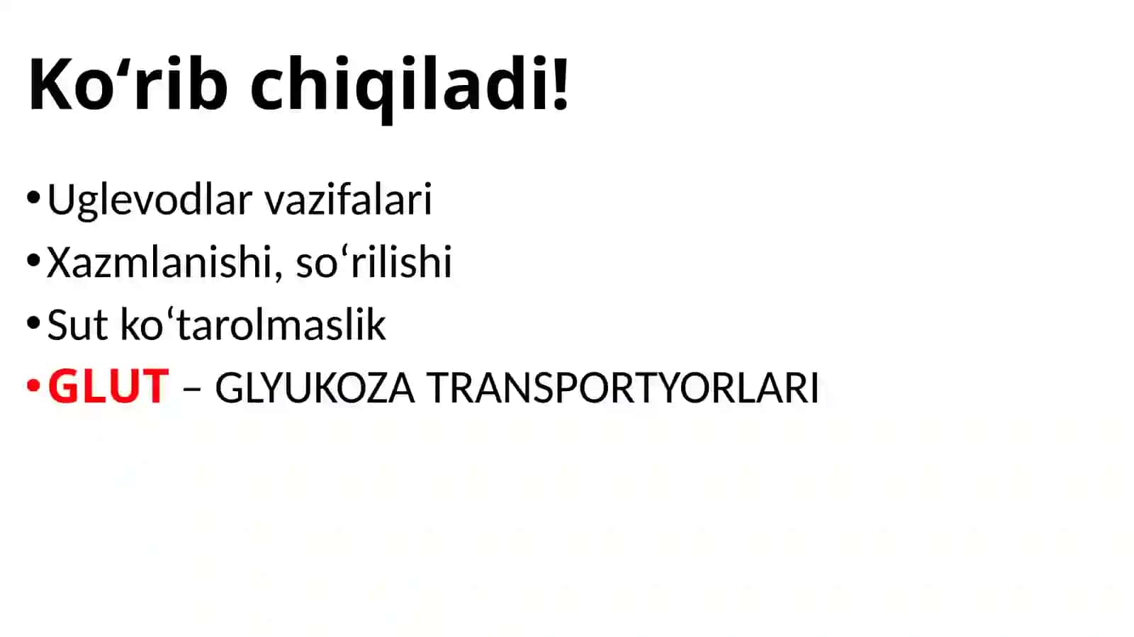 Uglevodlar almashinuvi 2