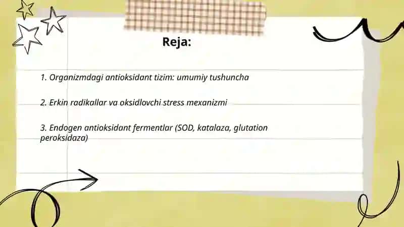 Organizmdagi antioksidant tizim 2